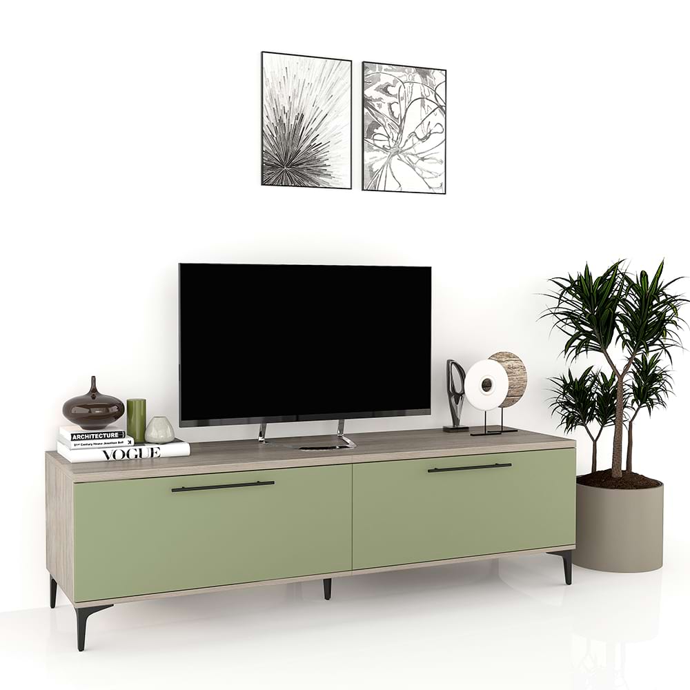 Comoda TV CUBO 180 2U, Italian, Oak, Pesto